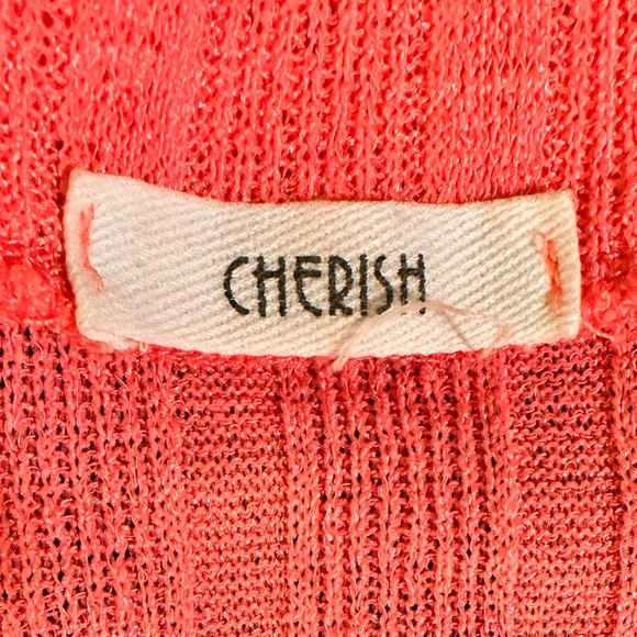 Cherish Tops - Cherish Coral Knit Top